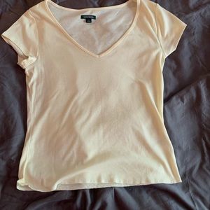 light yellow short sleeve t-shirt